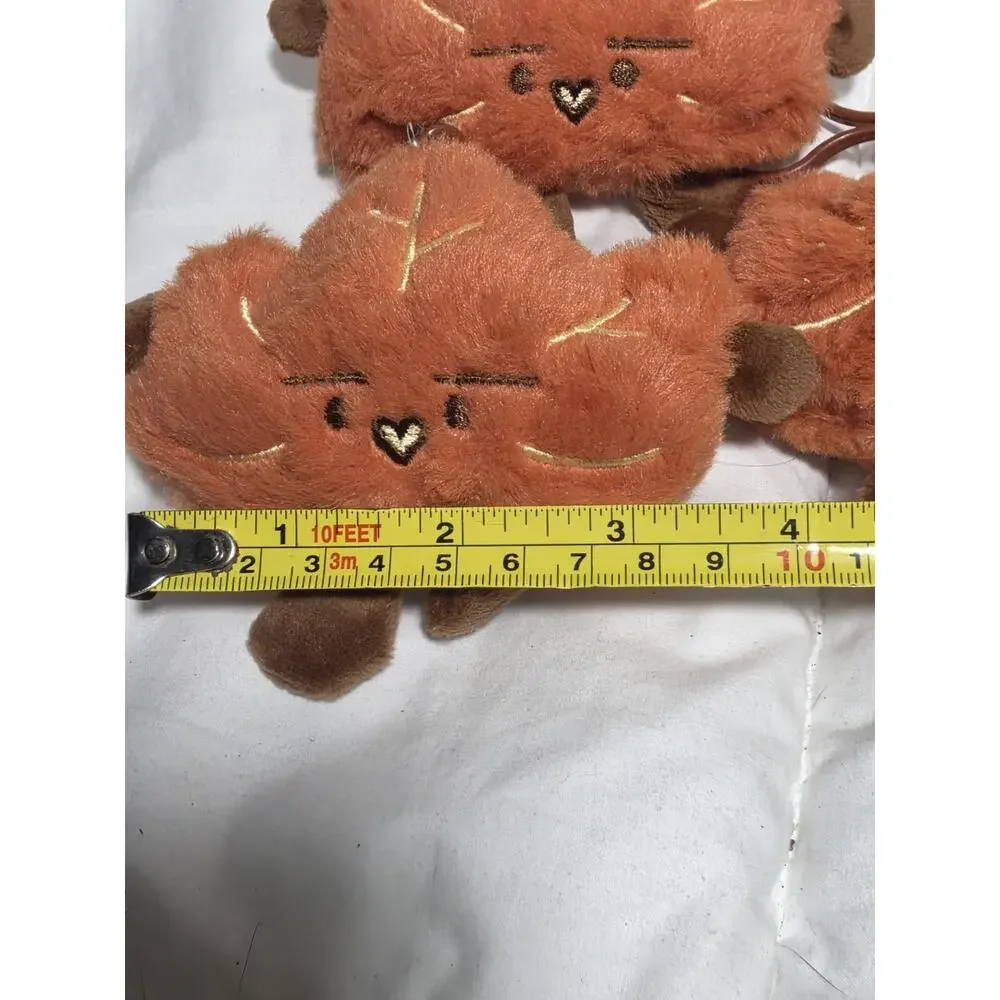 Maple Leaf Doll Plush 3 Keychain Pendant Stuffed Animal Collectible Toys Fall